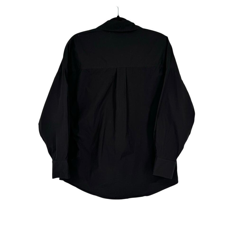 Favorite Daughter Ex-Boyfriend Shirt Black Poplin Size Small Quiet Luxury - Picture 8 of 8